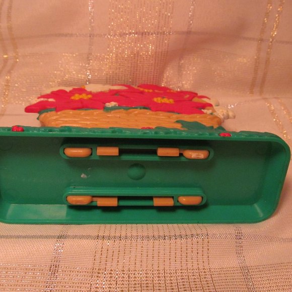 RETRO BAKELITE  napkin holder  Christmas card holder poiensietts RED GREEN. - Picture 9 of 16